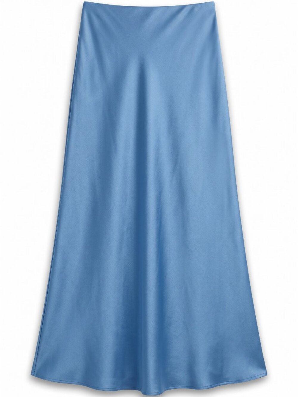 L*Space Blue Satin Maxi Skirt NWT Size L